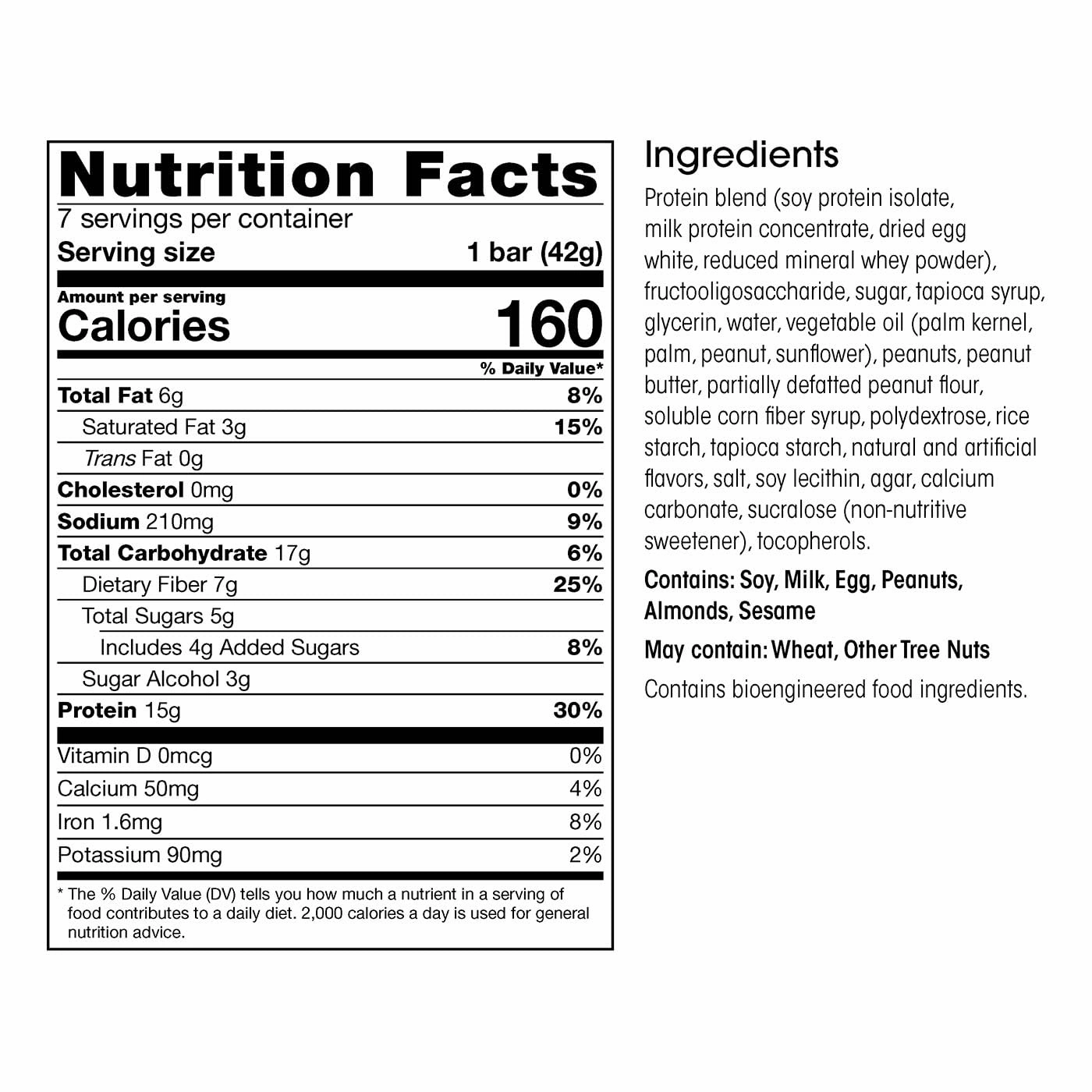 Wonderslim High Fiber Protein Bars, Fluffy Nutter | 15g Protein, 7g Fiber | Low Sugar, Low Carb | Healthy Indulgence | Satisfying, Supports Energy & On-the-Go Convenience, 7 Pack