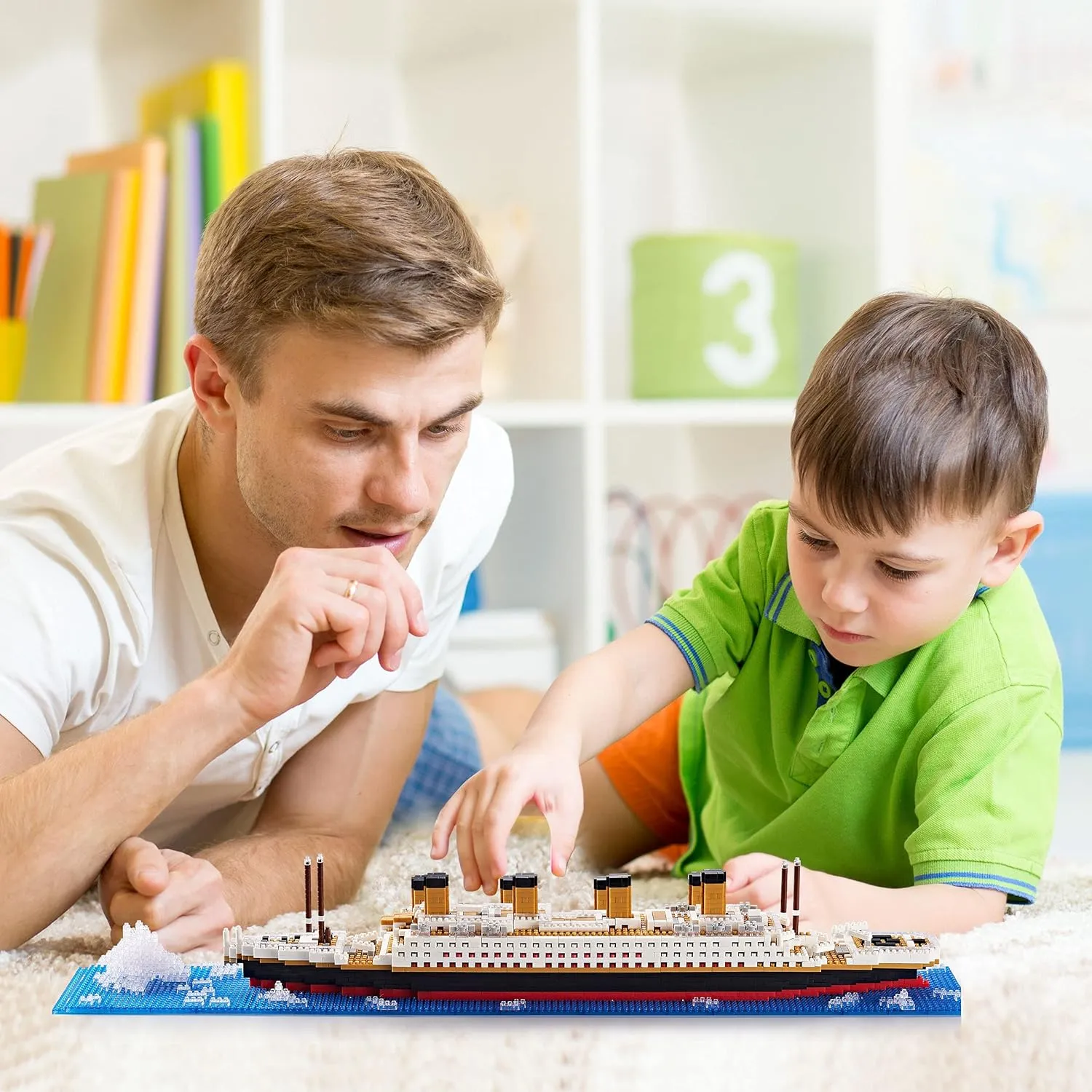 World Famous Titanic Micro Building Block Set for Adult Cruise Ship Micro Bricks Model Kit for Kids Ages of 14  - 1872 PCS Great Gift