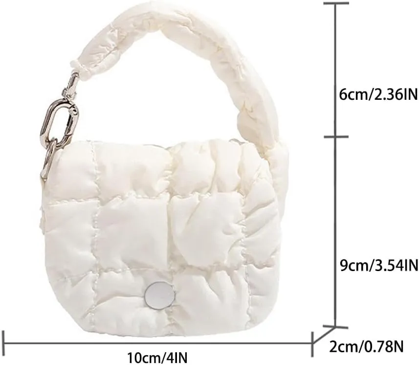 Wrinkle Cloud Bag - Women's Mini Puff Handbag, Wrinkle Designer Evening Dress Wallet
