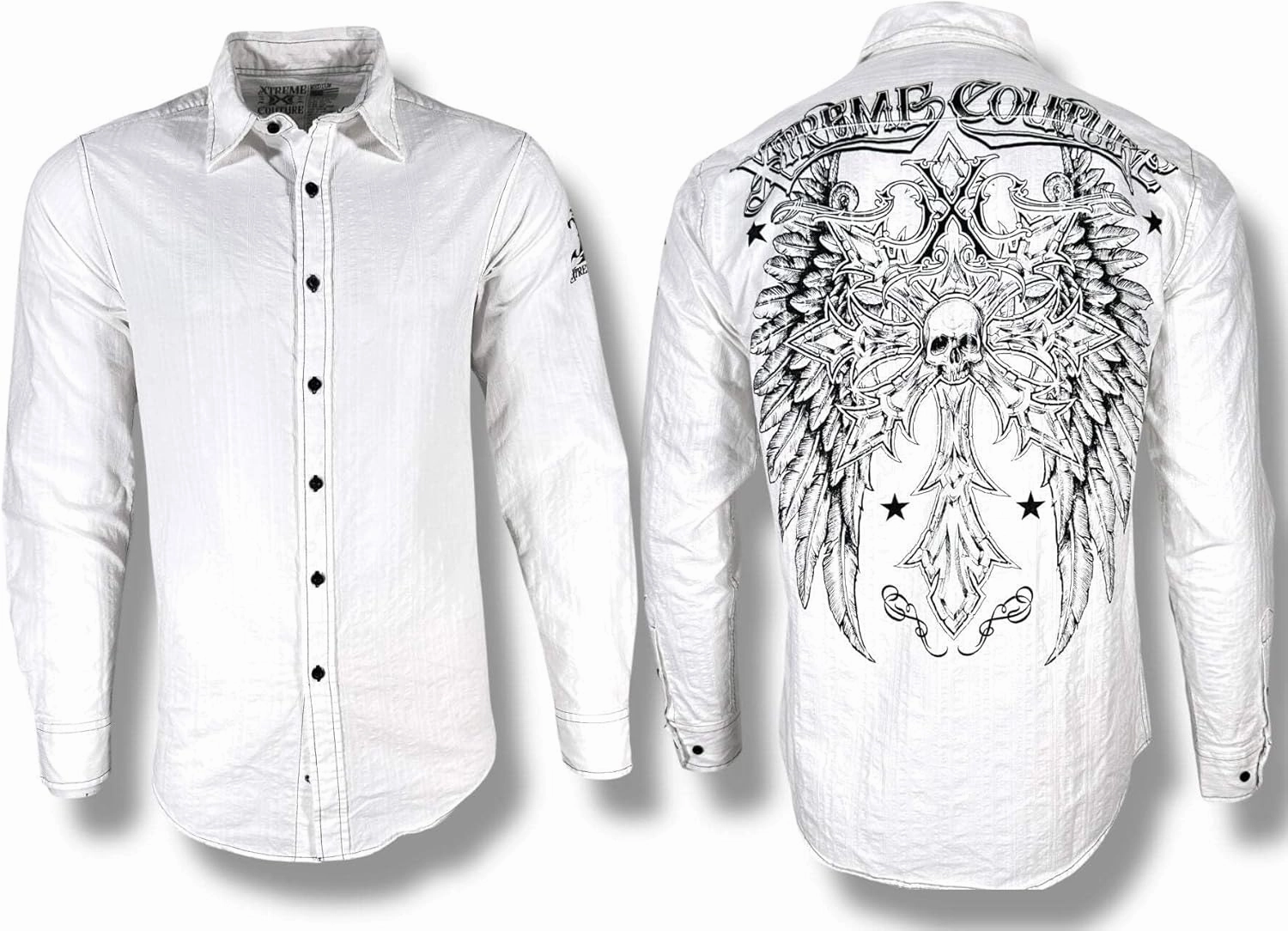 Xtreme Couture by Affliction Men's Button Down Shirt Spareten