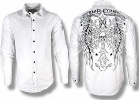 Xtreme Couture by Affliction Men's Button Down Shirt Spareten