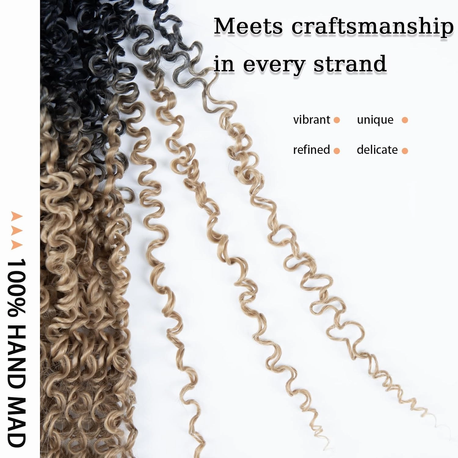 Yanky 10 Packs Passion Twist Crochet Hair 14 Inch - Fluffy Spring Mini Pre-twisted Small Curly Crochet Braid Hair for Senegalese Twist Braids