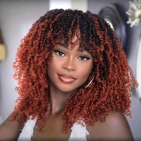Yanky Twist Crochet Hair 12 Inch 8 Packs Yanky Passion Twist Hair Bohemian Yanky Twists Crochet Hair Pre Looped Pre-twisted Fluffy Mini Twist(1B/350)