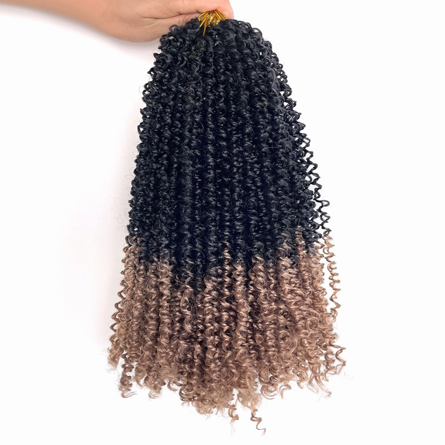 Yanky Twist Crochet Hair 8 Inch 10 Packs Yanky Passion Twist Hair Bohemian Yanky Twists Crochet Hair Pre Looped Pre-twisted Fluffy Mini Twist Crochet Hair Crochet Braiding Hair (1B/27)
