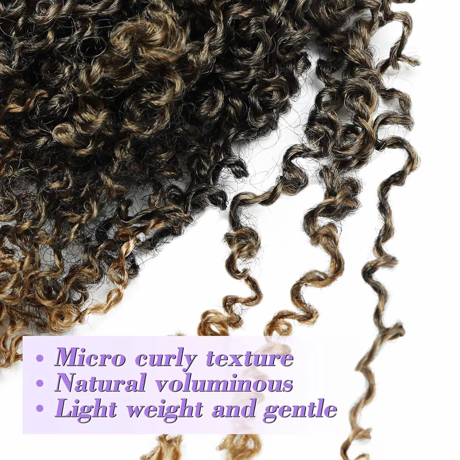 Yanky Twist Crochet Hair for black women 10 Inch 8 Packs 30 Stands/Pc,Pre-looped Fluffy Spring Mini Twist Passion Twist Ombre Blonde Synthetic Crochet Braids Braiding Hair(10 Inch, T27-8P)