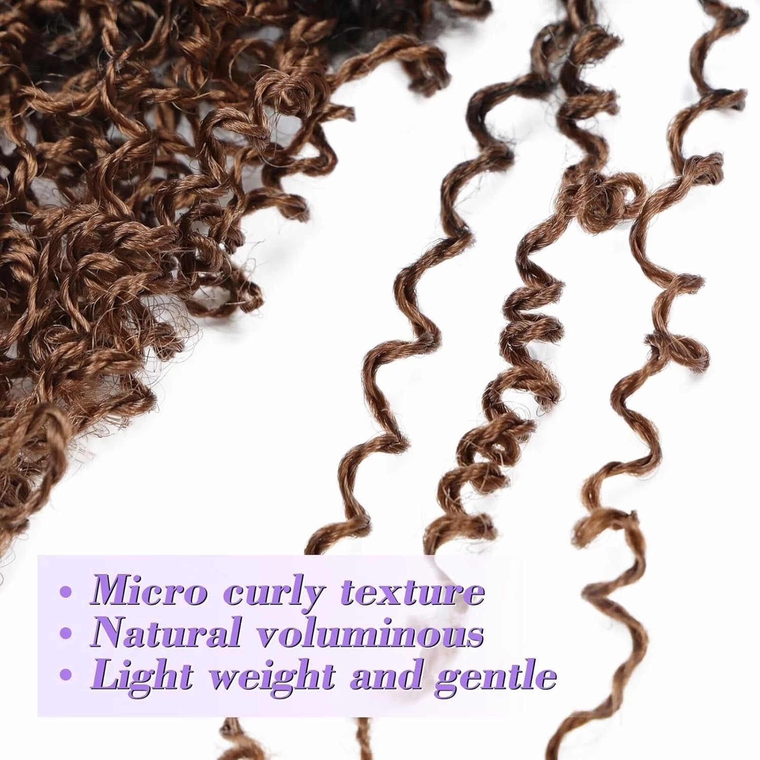 Yanky Twist Crochet Hair for black women 10 Inch 8 Packs 30 Stands/Pc,Pre-looped Fluffy Spring Mini Twist Passion Twist Ombre Brown Synthetic Crochet Braids Braiding Hair(10 Inch, T30-8P)