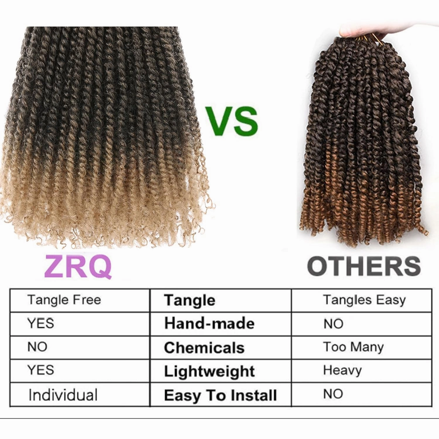 ZRQ 12 Inch Micro Twist Crochet Hair Bob Crochet Braids Ombre Light Blonde Mini Pre-twisted Passion Twist Mini Senegalese Twist Crochet Hair Pre-looped Yanky Twist Hair Extensions(9 Packs,T27#)