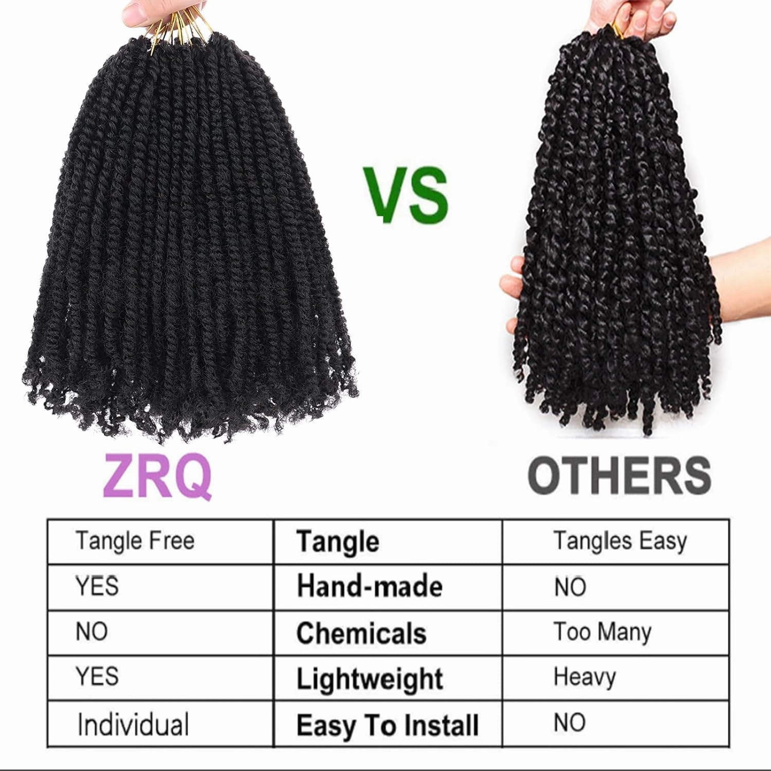 ZRQ 8 Inch Micro Twist Crochet Hair Bob Crochet Braids Mini Pre-twisted Passion Twist Mini Senegalese Twist Crochet Hair Pre-looped Micro Braids Crochet Hair Extensions(9 Packs,4#)