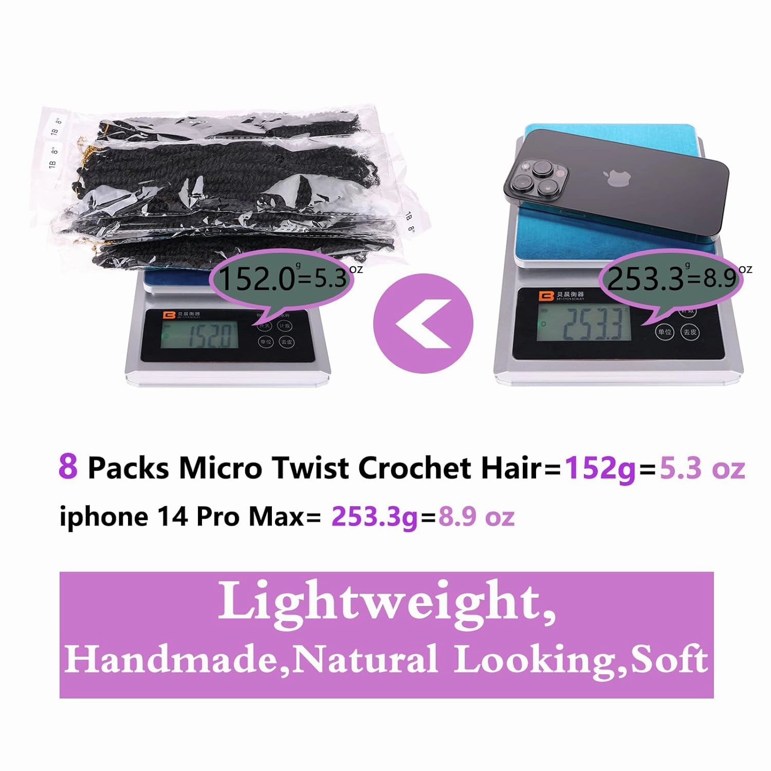ZRQ 8 Inch Micro Twist Crochet Hair Bob Crochet Braids Mini Pre-twisted Passion Twist Mini Senegalese Twist Crochet Hair Pre-looped Micro Braids Crochet Hair Extensions(9 Packs,4#)